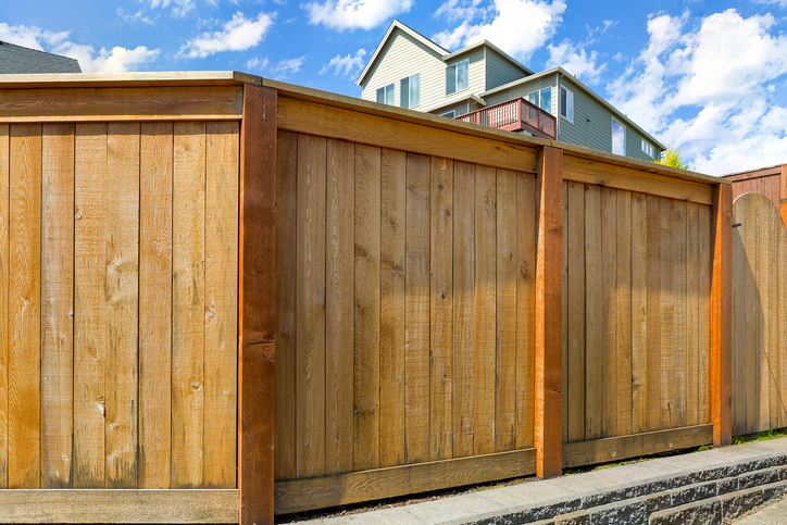 a wooden door