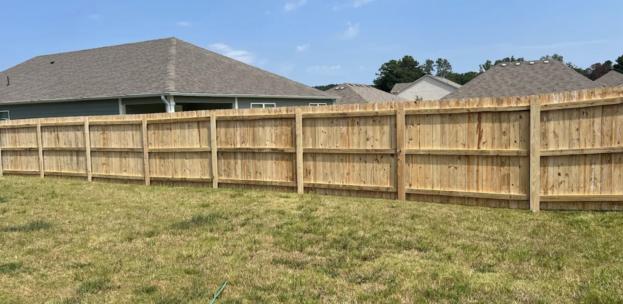 wood privacy fence